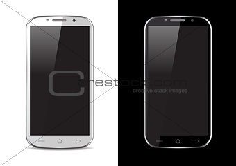 Black / White Mobile / Tablet / Smartphone Vector Illustration