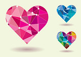 Abstract Heart Shape Colorful Vector Illustration