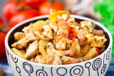 Vegetable ragout with chicken breasts
