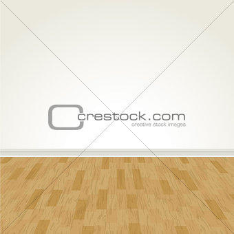Vector Hardwood Floor and Blank Wall