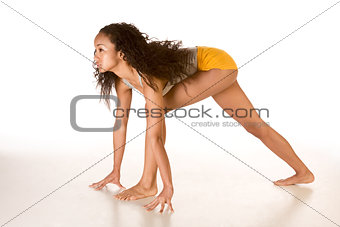 Ethnic woman work out fitness stretching exercise