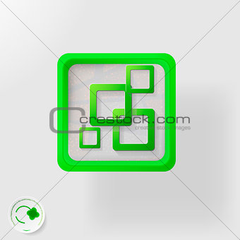 eco icon, abstract illustration