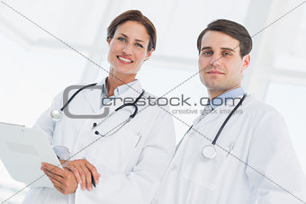 Doctors with report in hospital