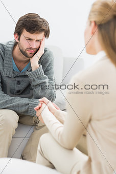 Man in meeting with a financial adviser