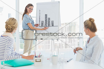 Casual business people in office at presentation