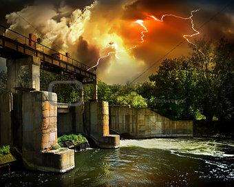 Dam and storm