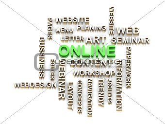 Green ONLINE and other word