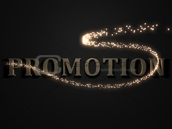 PROMOTION from metal letters