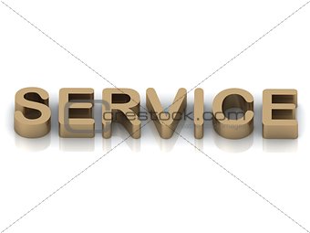 Service Inscription golden letter 
