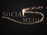 SOCIAL MEDIA from metal letters 
