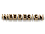 Webdesign Inscription golden letter 