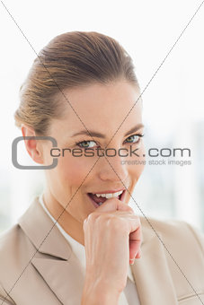 Closeup portrait of a young businesswoman