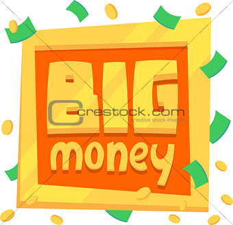 illustration plate big money