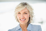 Closeup portrait of a smiling businesswoman