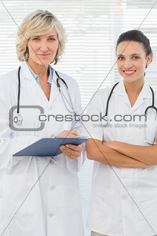 Portrait of two confident female doctors