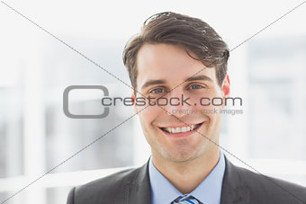 Smiling handsome businessman