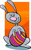 funny easter bunny cartoon illustration