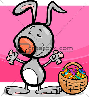 cute easter bunny cartoon illustration