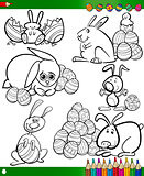 easter cartoons for coloring book