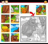 cartoon animals jigsaw puzzle game