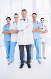 Portrait of confident happy group of doctors