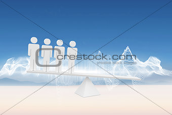 White human resource scales in desert