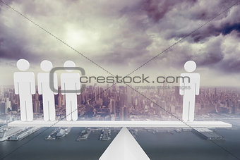 White human resource scales above city