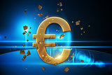Golden euro sign
