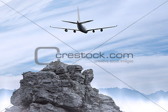 Composite image of rocky landscape