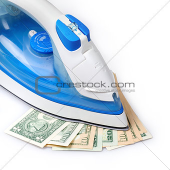 ironing the paper currency