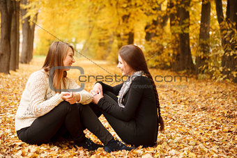 two young females outdoors