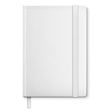 Realistic White Blank Notebook With bookmark.