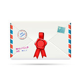 Old-fashioned Airmail Envelope With Seal.