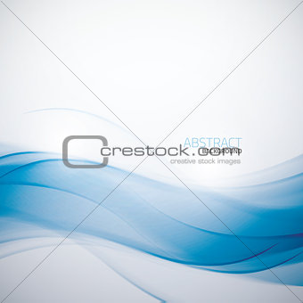 Abstract blue business wave background template vector