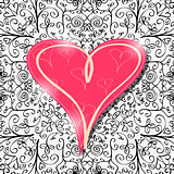 Big Pink Heart Card