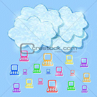 Cloud Computing Mobile Concept Background