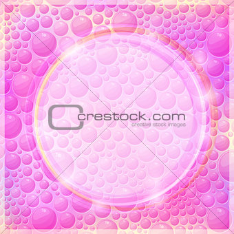 Pink Background Design of Round Form and Bright Colors