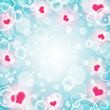 Abstract background of hearts