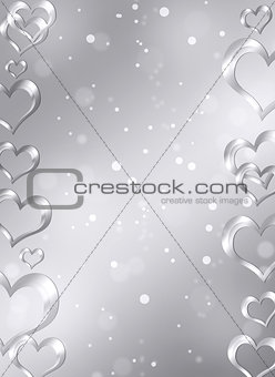 Abstract frame with hearts