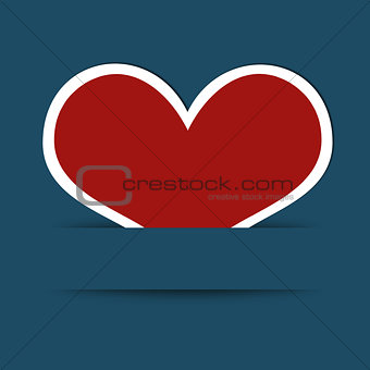 Red heart. Abstract background