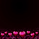 Abstract background of magenta hearts