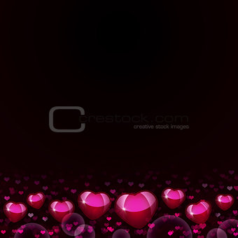 Abstract background of magenta hearts