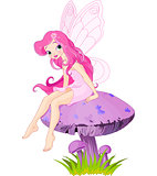 Fairy on the Mushroom 