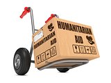 Humanitarian Aid - Cardboard Box on Hand Truck.