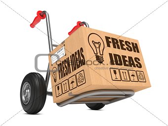 Fresh Ideas - Cardboard Box on Hand Truck.