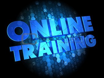Online Training on Dark Digital Background.