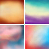 Abstract colorful blurred vector backgrounds set 7