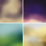Abstract colorful blurred vector backgrounds set 12