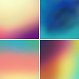 Abstract colorful blurred vector backgrounds set 9