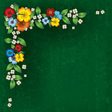 abstract grunge background with spring flowers